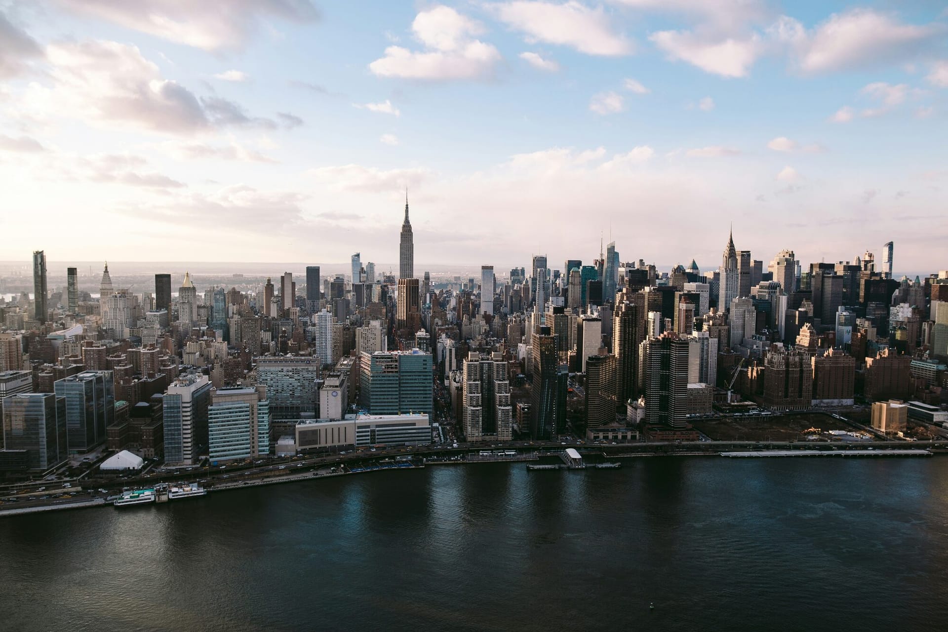 New York's financial district seen from above